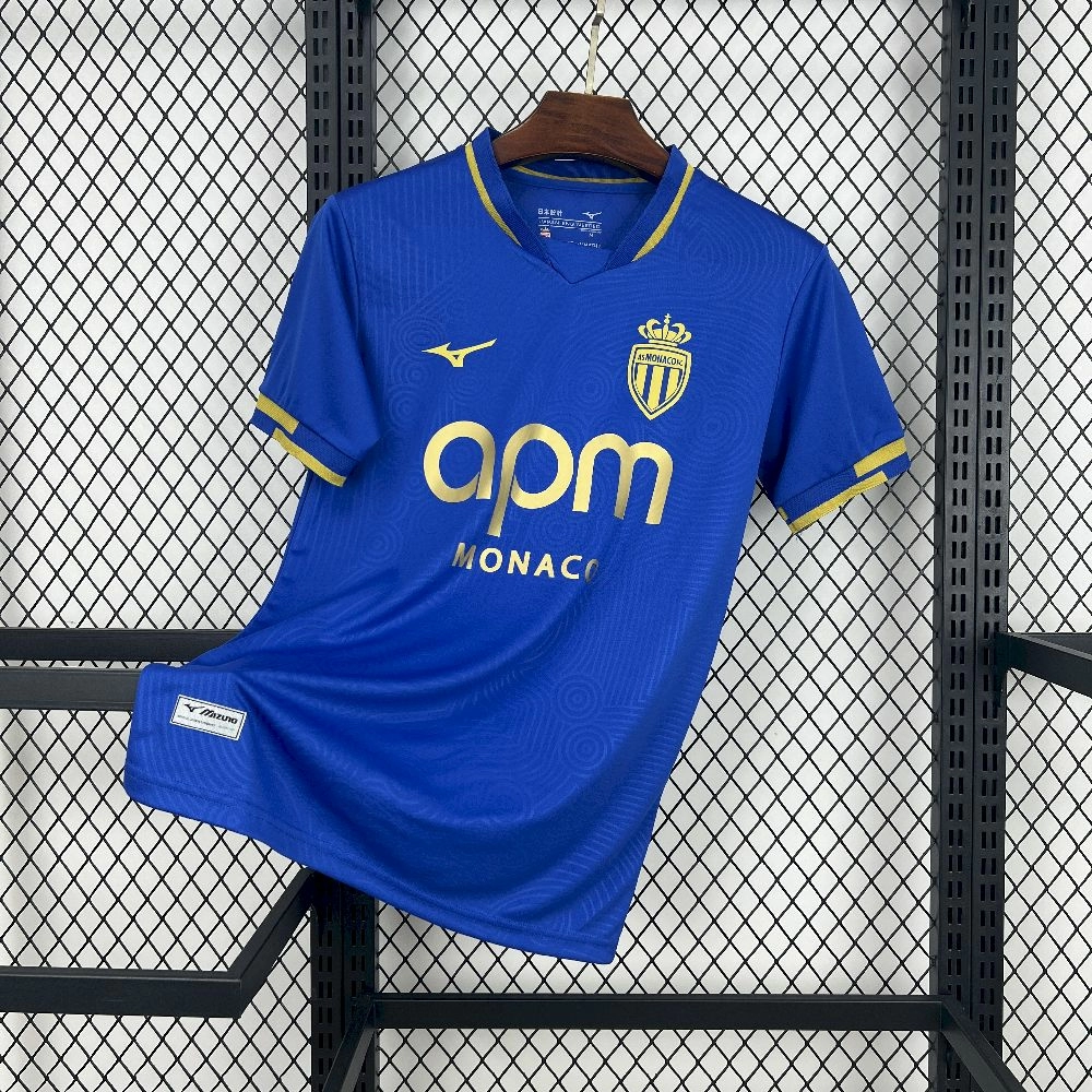 Camiseta de fútbol Monaco 2025/26 VISITANTE MANGA CORTA VERSION FAN